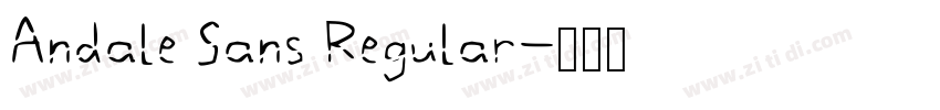 Andale Sans Regular字体转换
